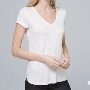 White House Black Market Everyday V Neck Tee—Size Small